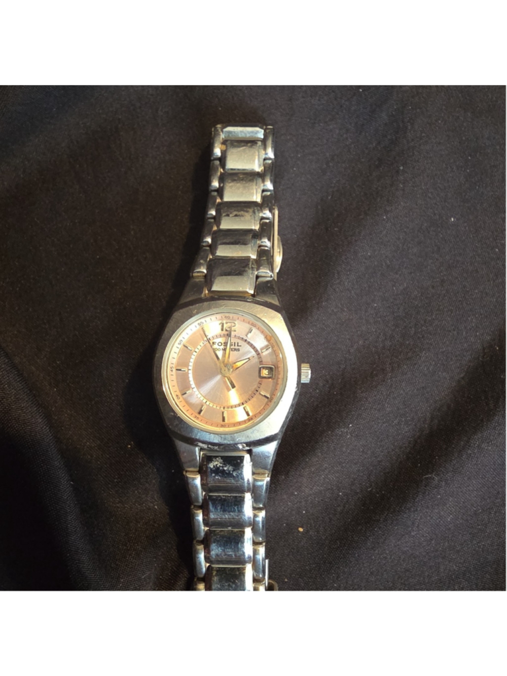 Fossil Blue Womens Quartz Watch AM-3917 120509 Needs Battery